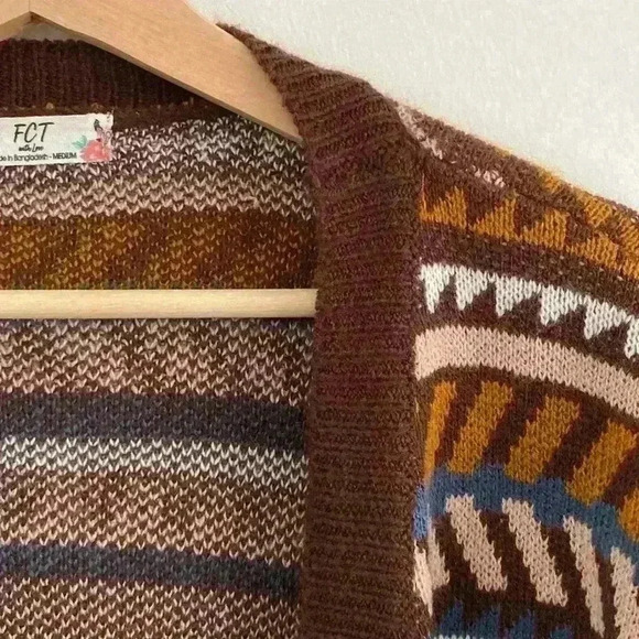 Women’s cardigan with Aztec pattern - Picture 3 of 4